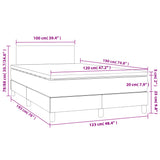 Boxspring met matras en LED stof donkerbruin 120x190 cm