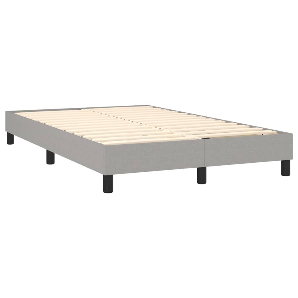 Boxspring met matras en LED stof lichtgrijs 120x190 cm