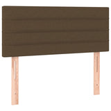Boxspring met matras en LED stof donkerbruin 120x190 cm