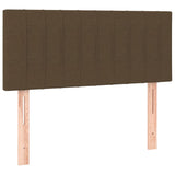 Boxspring met matras en LED stof donkerbruin 120x190 cm