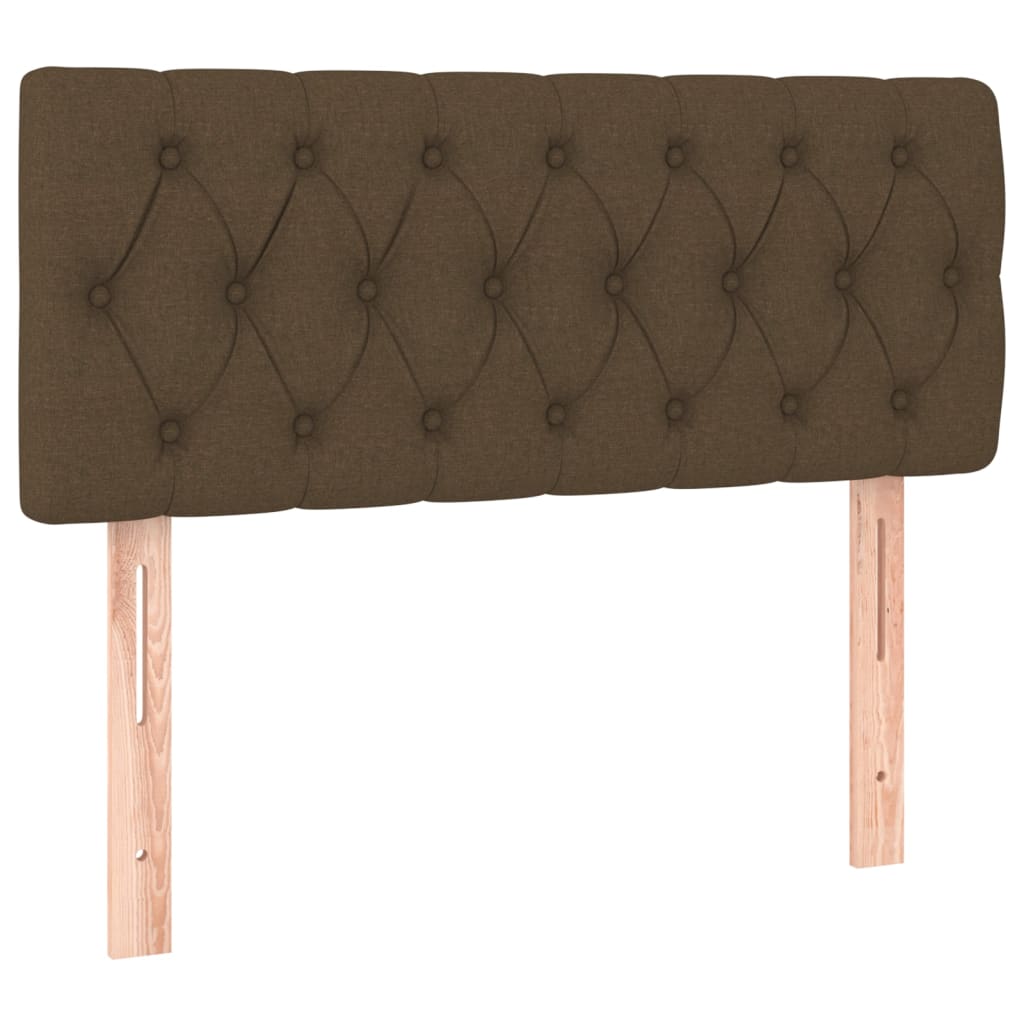 Boxspring met matras en LED stof donkerbruin 120x190 cm