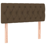 Boxspring met matras en LED stof donkerbruin 120x190 cm