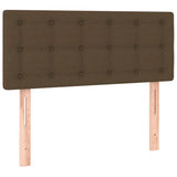 Boxspring met matras en LED stof donkerbruin 120x190 cm