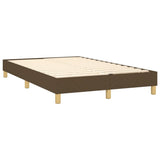 Boxspring met matras en LED stof donkerbruin 120x190 cm