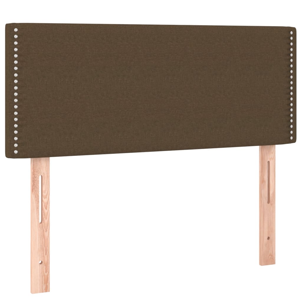 Boxspring met matras en LED stof donkerbruin 120x190 cm