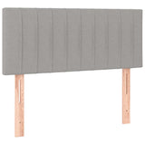 Boxspring met matras en LED stof lichtgrijs 120x190 cm