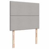 Boxspring met matras en LED stof lichtgrijs 120x190 cm