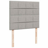 Boxspring met matras en LED stof lichtgrijs 120x190 cm