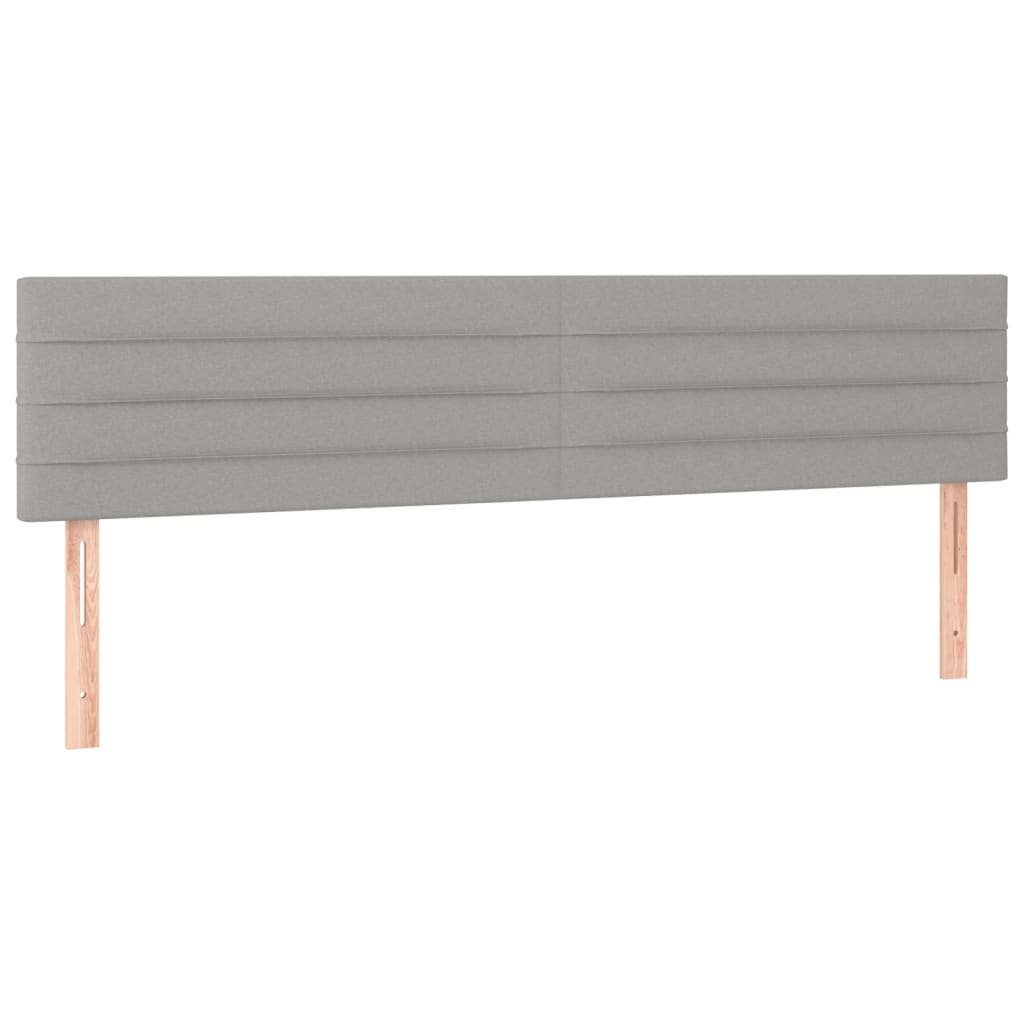 Boxspring met matras en LED stof lichtgrijs 120x190 cm