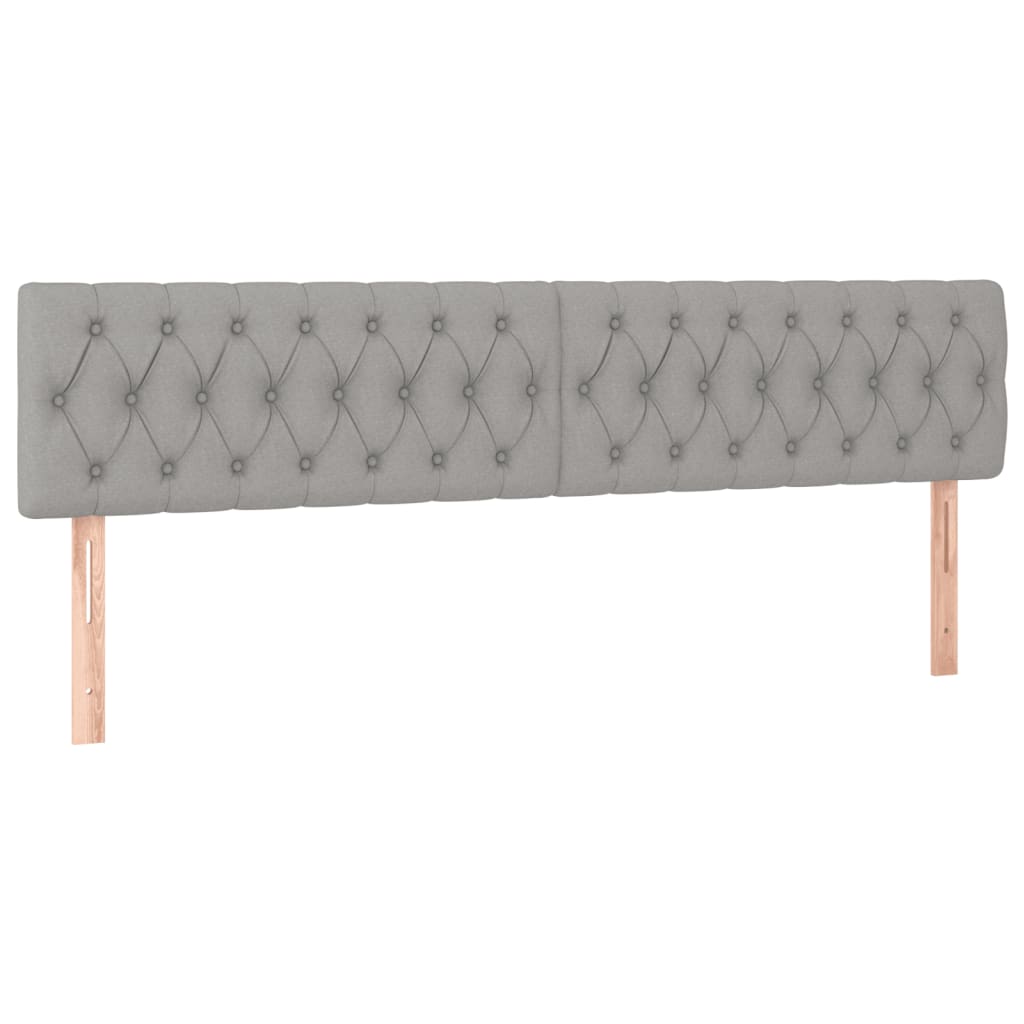 Boxspring met matras en LED stof lichtgrijs 120x190 cm