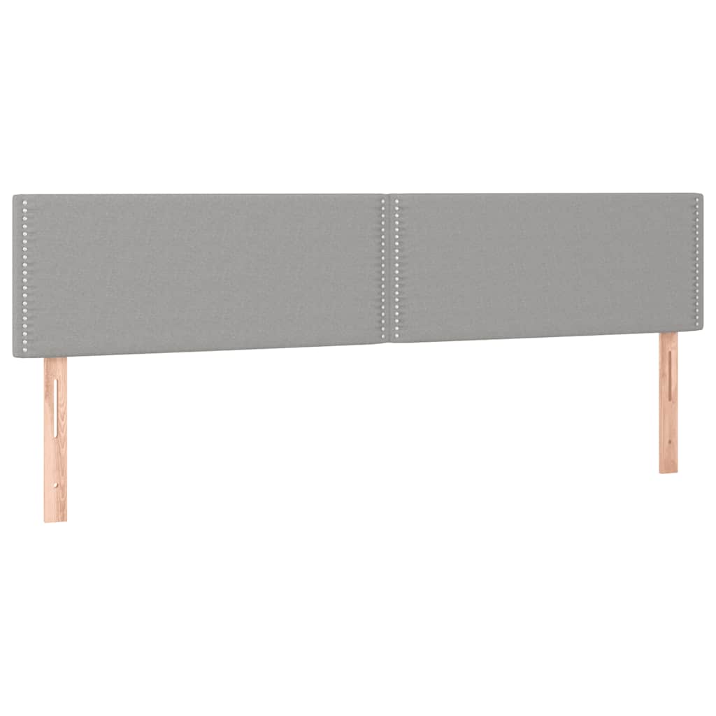 Boxspring met matras en LED stof lichtgrijs 120x190 cm