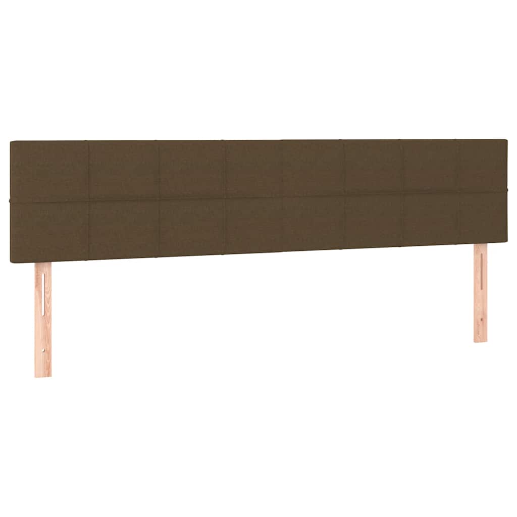 Boxspring met matras en LED stof donkerbruin 120x190 cm