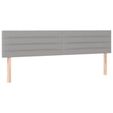 Boxspring met matras en LED stof lichtgrijs 120x190 cm