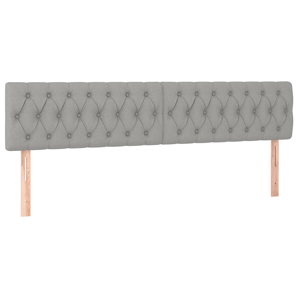 Boxspring met matras en LED stof lichtgrijs 120x190 cm