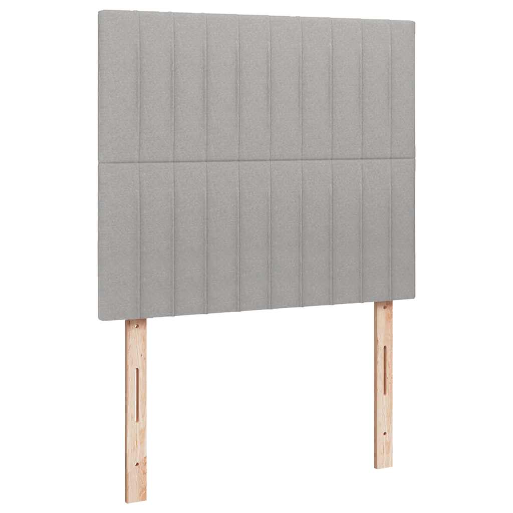 Boxspring met matras stof lichtgrijs 120x190 cm