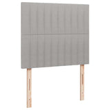 Boxspring met matras stof lichtgrijs 120x190 cm