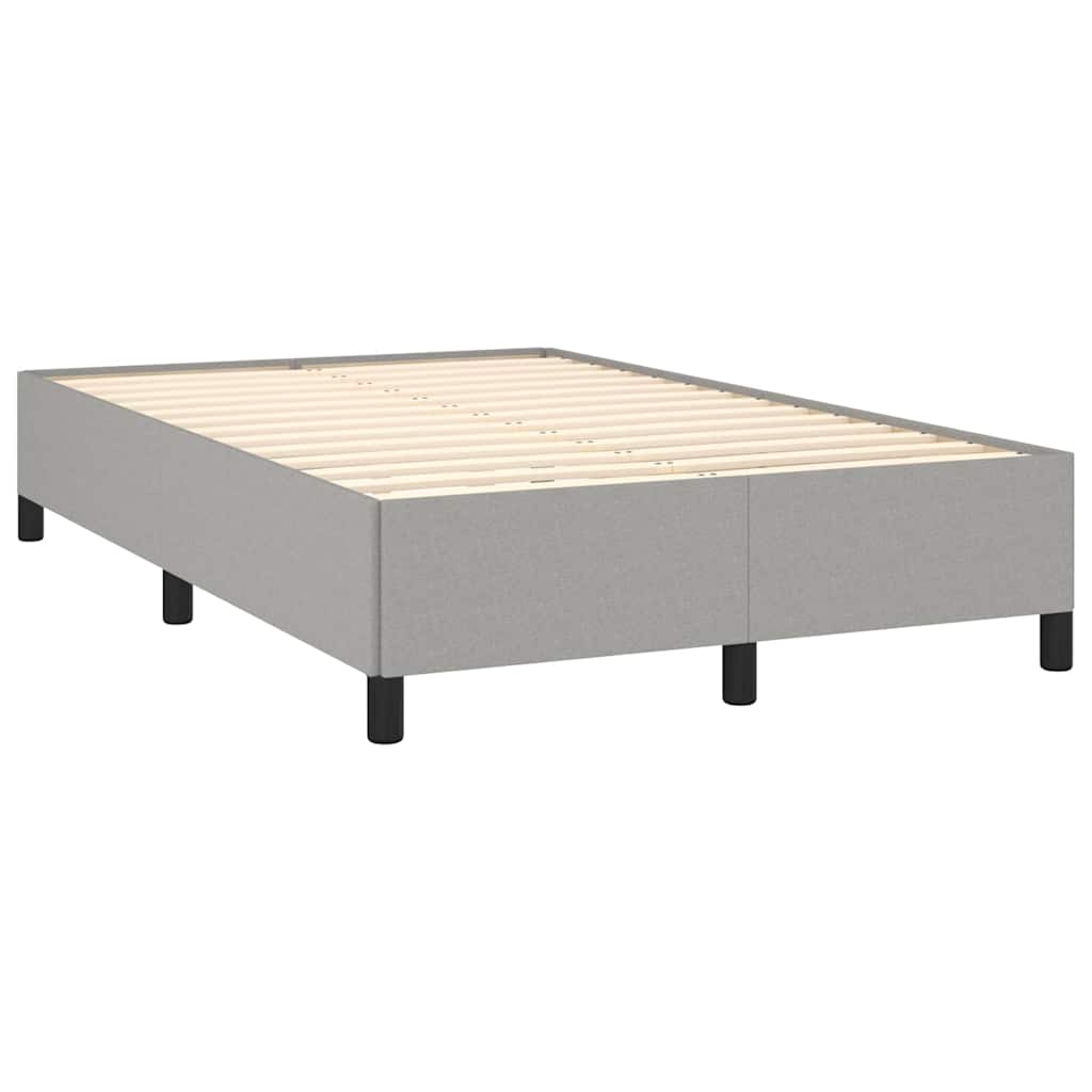 Boxspring met matras stof lichtgrijs 120x190 cm