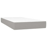 Boxspring met matras stof lichtgrijs 120x190 cm