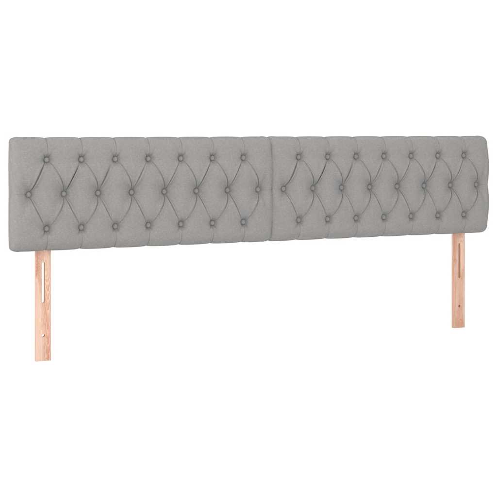 Boxspring met matras stof lichtgrijs 120x190 cm