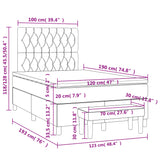 Boxspring met matras stof donkerbruin 120x190 cm