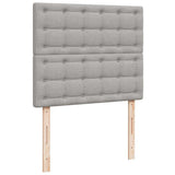 Boxspring met matras stof lichtgrijs 120x190 cm