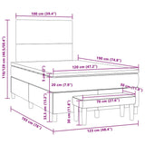 Boxspring met matras stof lichtgrijs 120x190 cm