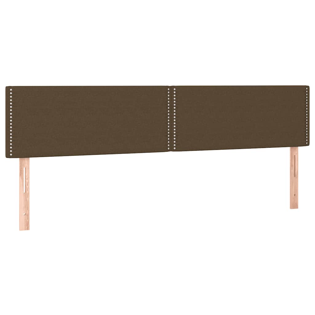 Boxspring met matras stof donkerbruin 120x190 cm