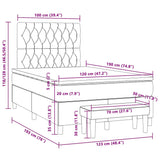 Boxspring met matras stof donkerbruin 120x190 cm