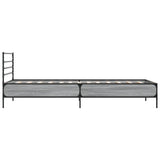 Bedframe bewerkt hout en metaal grijs sonoma eiken 90x190 cm