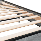 Bedframe bewerkt hout en metaal grijs sonoma eiken 90x190 cm