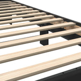 Bedframe bewerkt hout en metaal zwart 90x200 cm - AllerleiShop