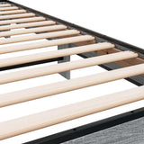 Bedframe bewerkt hout en metaal grijs sonoma eiken 90x200 cm