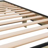 Bedframe bewerkt hout en metaal sonoma eikenkleurig 100x200 cm - AllerleiShop