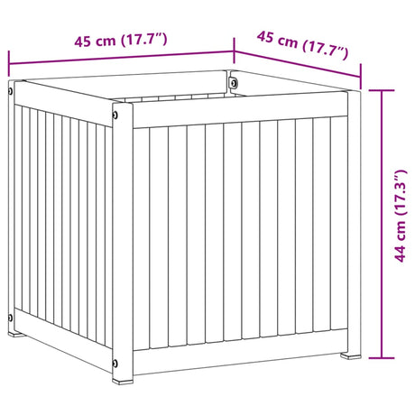 Plantenbak 45x45x44 cm massief acaciahout en staal - AllerleiShop