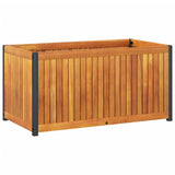 Plantenbak 85x45x44 cm massief acaciahout en staal - AllerleiShop