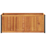 Plantenbak 110x45x44 cm massief acaciahout en staal - AllerleiShop