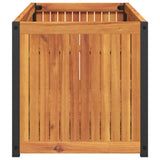 Plantenbak 110x45x44 cm massief acaciahout en staal - AllerleiShop