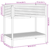 Plantenbak met schap 80x45x80 cm massief acaciahout en staal - AllerleiShop