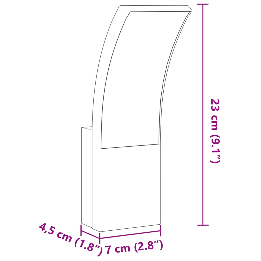 Buitenwandlampen 2 st LED gegoten aluminium zwart - AllerleiShop