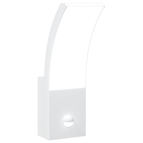 Buitenwandlamp LED met sensors gegoten aluminium wit - AllerleiShop