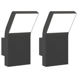 Buitenwandlampen 2 st LED gegoten aluminium zwart - AllerleiShop