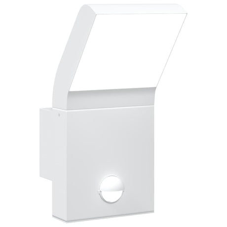 Buitenwandlamp LED met sensors gegoten aluminium wit - AllerleiShop