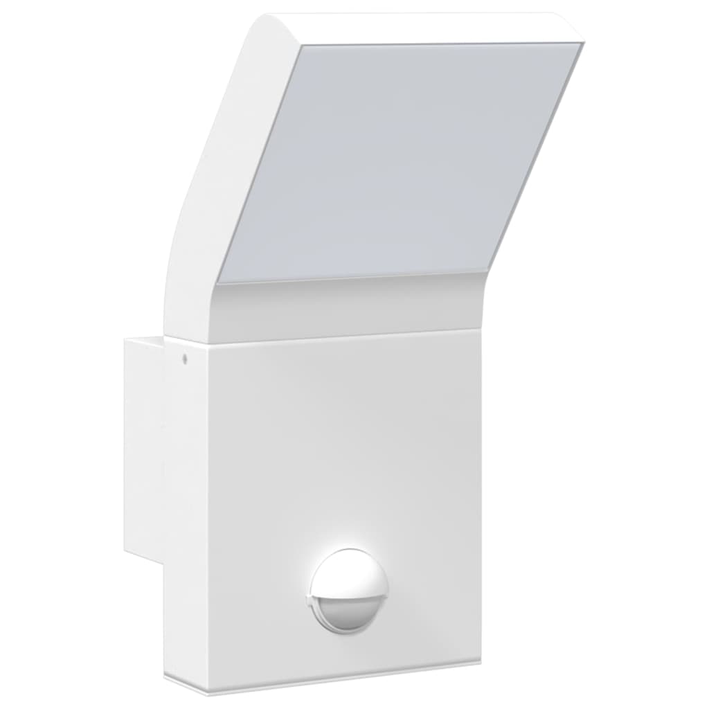 Buitenwandlamp LED met sensors gegoten aluminium wit - AllerleiShop