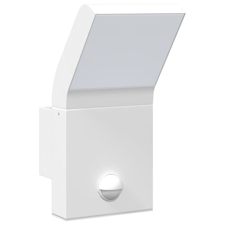 Buitenwandlamp LED met sensors gegoten aluminium wit - AllerleiShop