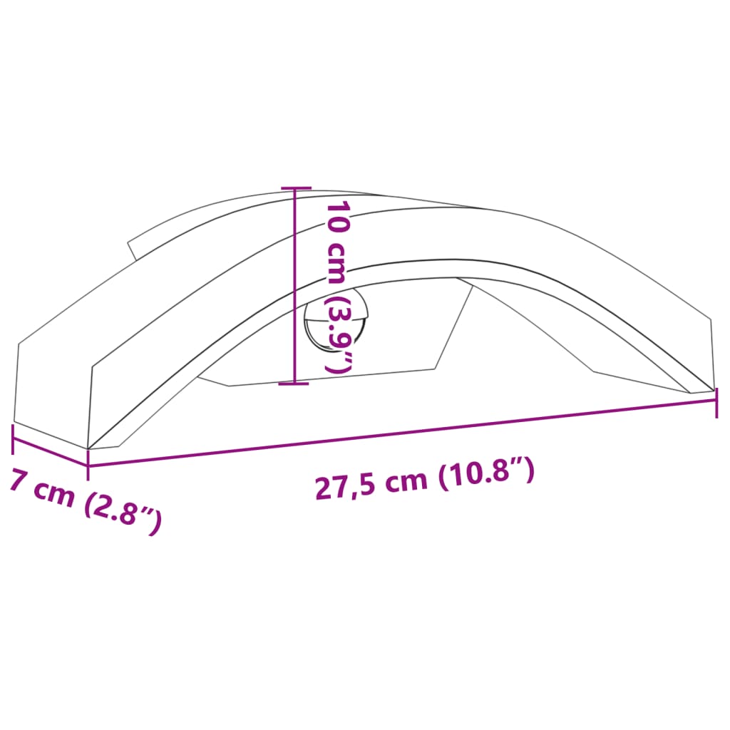 Buitenwandlamp LED met sensors gegoten aluminium zwart - AllerleiShop