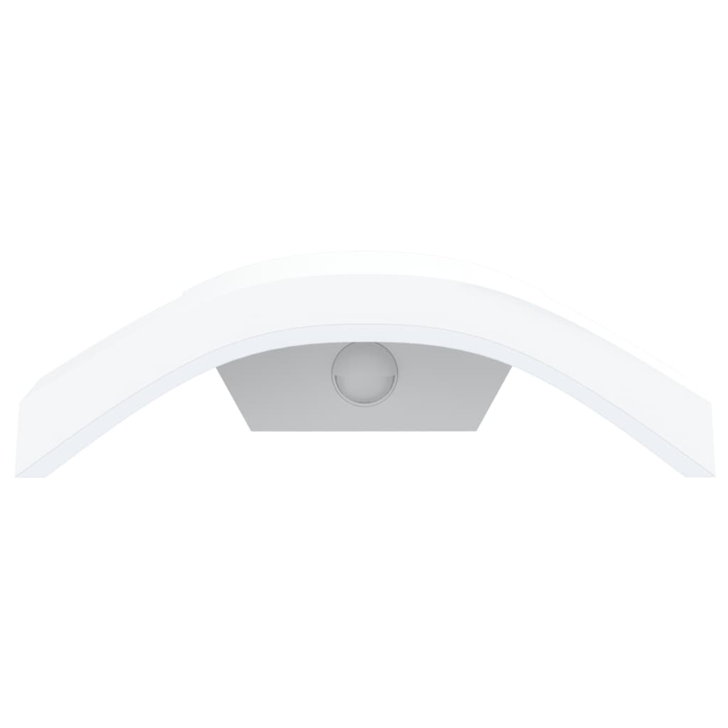 Buitenwandlamp LED met sensors gegoten aluminium wit - AllerleiShop