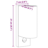 Buitenwandlampen 2 st met sensors gegoten aluminium zwart - AllerleiShop