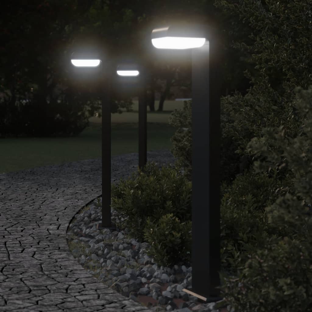 Vloerlampen voor buiten 3 st 80 cm gegoten aluminium zwart - AllerleiShop