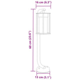 Vloerlamp voor buiten 60 cm roestvrij staal zwart - AllerleiShop