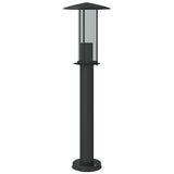 Vloerlamp voor buiten 60 cm roestvrij staal zwart - AllerleiShop